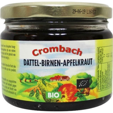 6x Crombach Appelpeer Dadelstroop Bio 330 gr