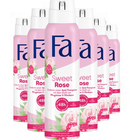 6x Fa Deodorant Spray Peony Sorbet 150 ml