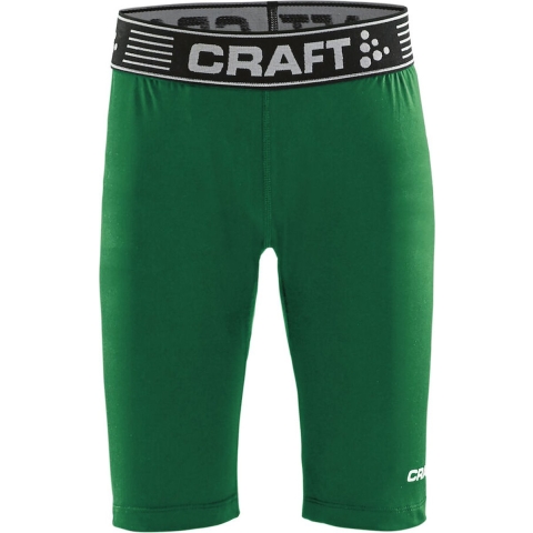 Craft 1906862 Pro Control Compression Short Tights JR - Team Green - 122/128