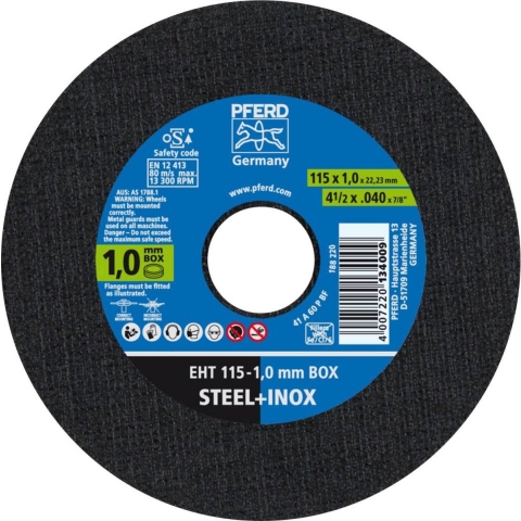 PFERD TOOLS EHT 115-1,0 START (10) 69121067 Doorslijpschijfset 115 mm 10 stuk(s) RVS, Staal