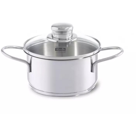 Fissler Snacky Kookpan + Deksel 12 cm RVS/Glas