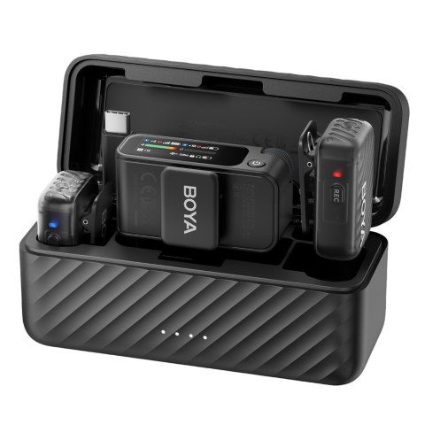 Boya Boyamic 2-01 Professional-grade Microphone Includes 2 Lavalier Mic Microfoon Zwart