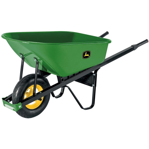 Truper John Deere® Professionele kruiwagen met zware metalen bak 100L - TM6-SF-G-JD
