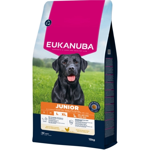 Eukanuba Life Care Dog Junior Large Hondenvoer Chicken 15 kg