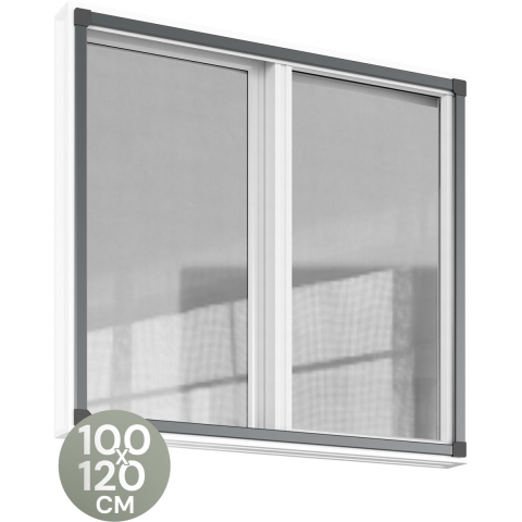 O'DADDY® Raamhor - 100x120 cm - Aanpasbaar Vliegengaas - Glasvezel - Zwart