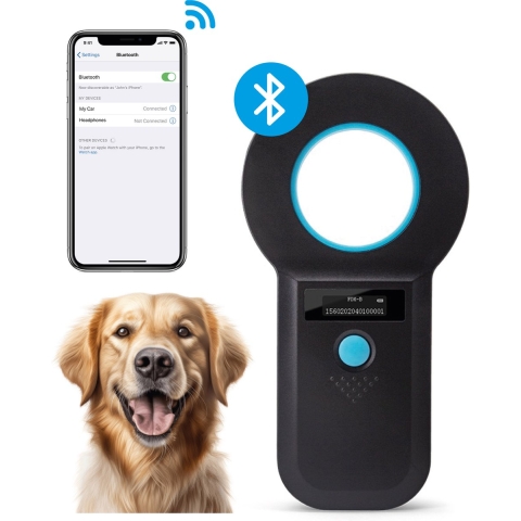 Dutchwide Chipreader - Chiplezer Huisdier - Tot 128 tags - ISO11784/85 - EMID - FDXB - Zwart