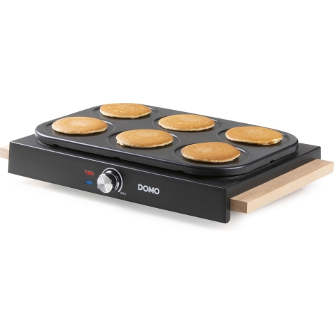 DOMO DO8717P Pannenkoekenmaker'Family Crêpe'- wood design - 6 personen