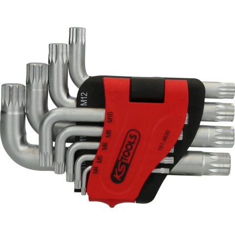 KS Tools 151.4630 XZN Haakse schroevendraaierset 4 mm, 5 mm, 6 mm, 8 mm, 10 mm, 12 mm, 14 mm, 16 mm, 18 mm 9-delig