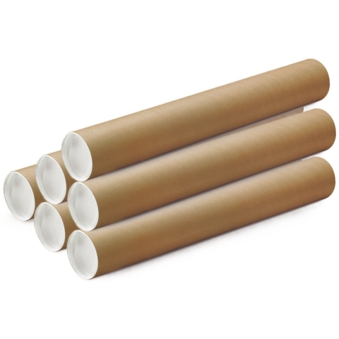 Poster koker van karton - 30x - 850 x 100 mm - Verzendkokers -