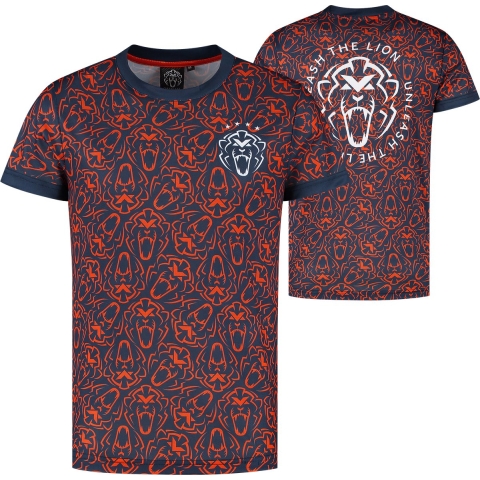 Orange Lion Sportshirt - Navy - Unleash The Lion - XXXXL - Max Verstappen