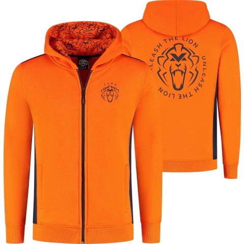 Zip-Hoodie - Oranje - Unleash The Lion - XXL - Max Verstappen