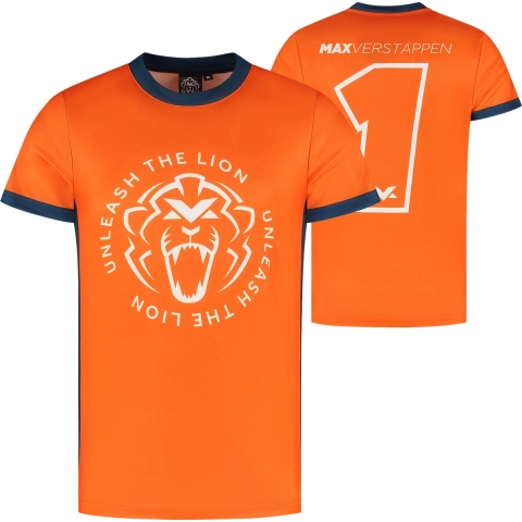 Sportshirt - Oranje - Unleash The Lion - XL - Max Verstappen