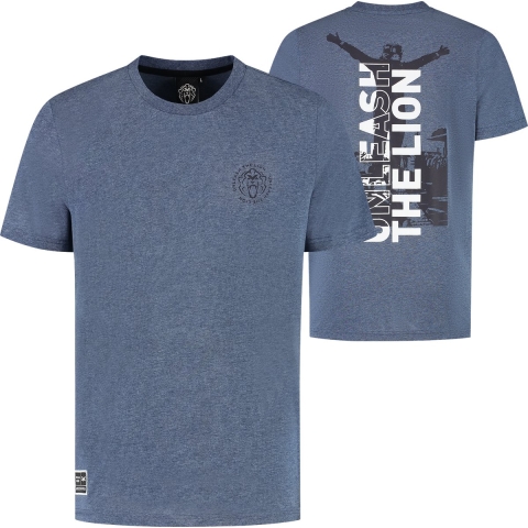 T-Shirt - Heather Blue - Unleash The Lion - S - Max Verstappen