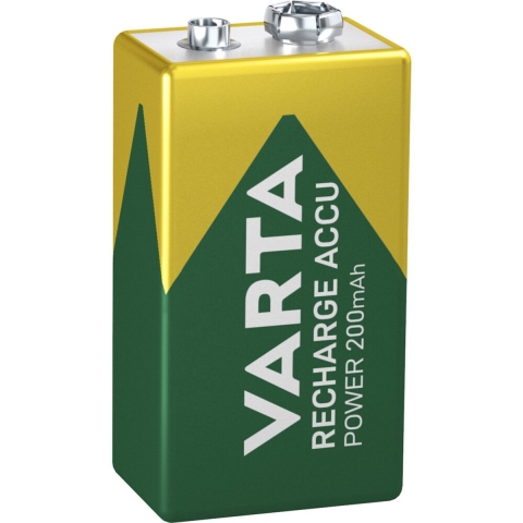 50x Varta Recharge Accu Power Oplaadbare Batterijen 9V 200mAh