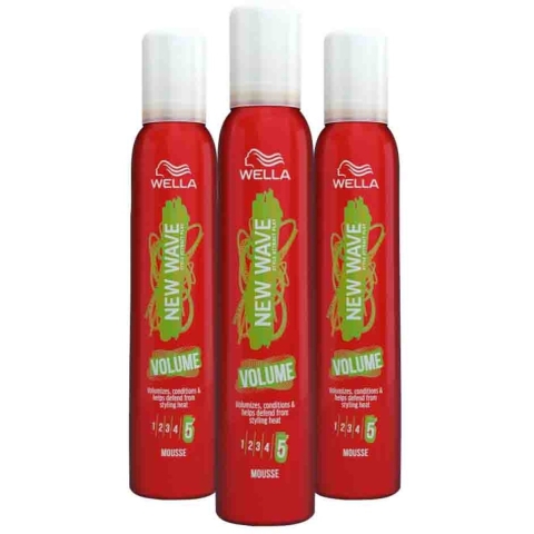 3x Wella New Wave Boost It Volume Mousse 200 ml