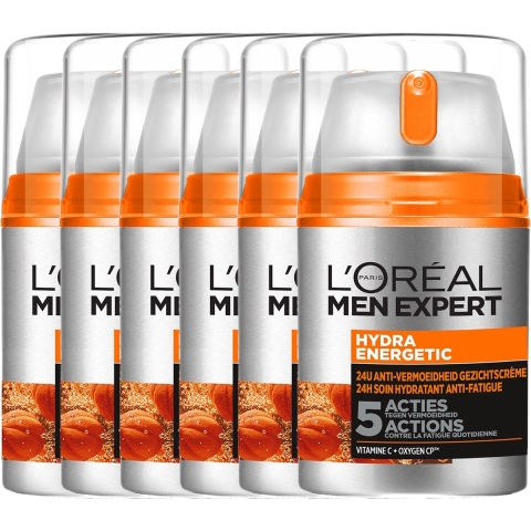6x L'Oréal Men Expert Hydraterende Dagcrème 50 ml