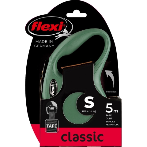 Flexi New Classic - Hondenriem - Band - Groen