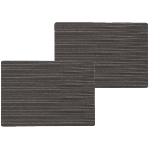 Wicotex Placemats Othos - 6x stuks - zwart - 30 x 43 cm - anti slip laag - Teflon coating toplaag -
