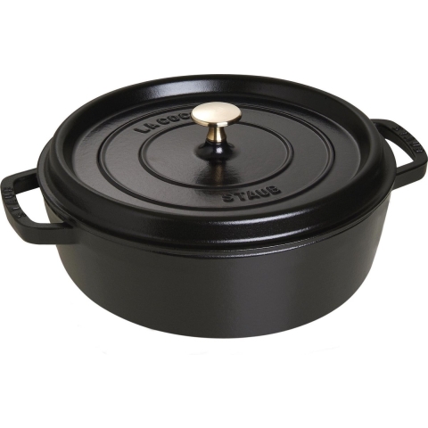 Staub - Lage Cocotte 26 cm Zwart