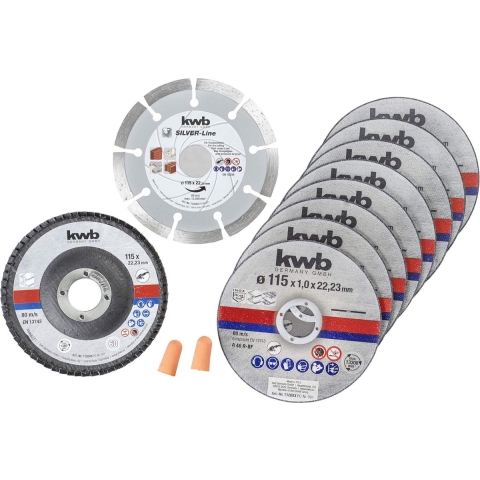 kwb 712041 Doorslijpschijfset 115 mm 10 stuk(s) RVS