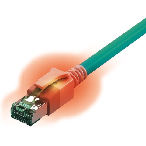 EasyLan S/FTP DualBoot® LED Kabel Cat.6A (Class EA), LSOH, turkoois, 3 m