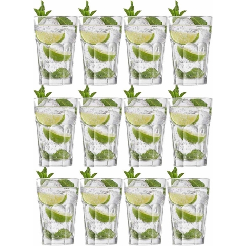 Cocktailglazen/Mojito - 12x stuks - 410 ml - Drinkglazen - Gin/tonic glazen -
