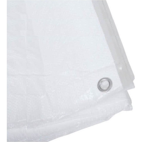 2x Witte afdekzeilen / dekzeilen 8 x 10 meter -