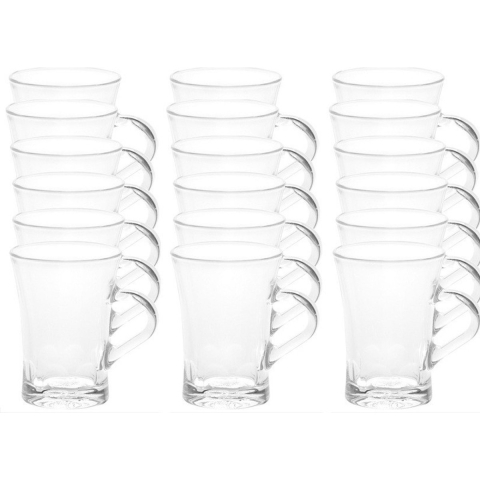 Duralex Koffie en Theeglazen Amalfi - 18x stuks - glas - 170 ml - transparant - Lungo -