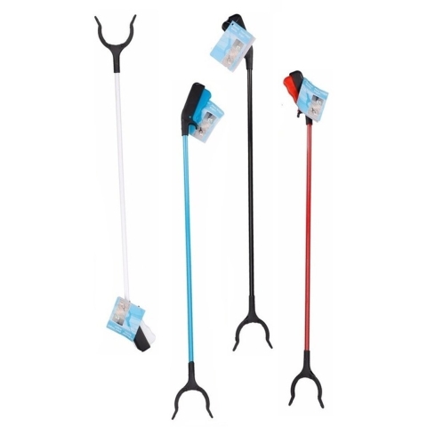12x afvalgrijpers in verschillende kleuren 83 cm -