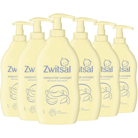 6x Zwitsal Zeepvrije Wasgel 400 ml