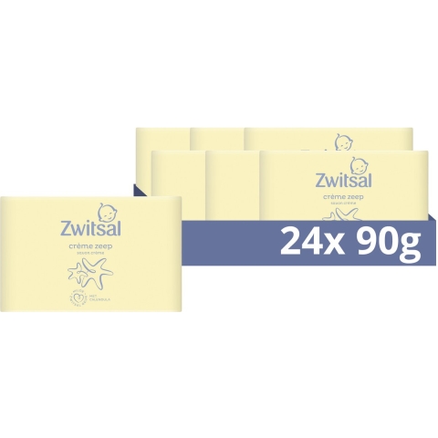 6x Zwitsal Crème Zeepblok Baby 4 x 90 gr