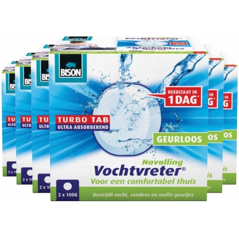 6x Bison Vochtvreter Ambiance Neutral Navul Tabs 2 x 100 gr