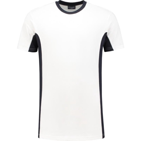 Workman 0401 T-Shirt Bi-Colour - Wit / Navy - S