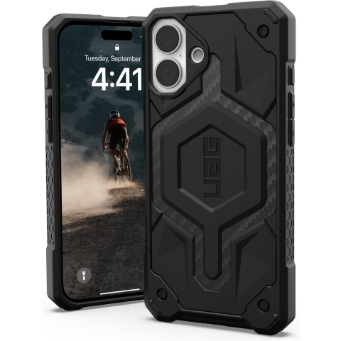UAG Monarch Pro MagSafe Case Cover Apple iPhone 16 Plus Carbon Stootbestendig