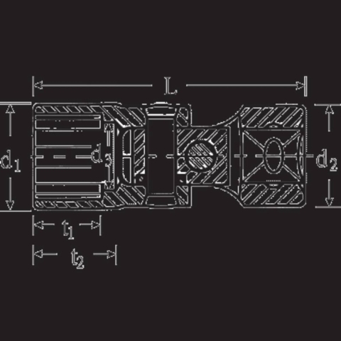 Stahlwille 47 12 02040012 Dubbel zeskant Dopsleutelinzetstuk 12 mm 3/8 (10 mm)