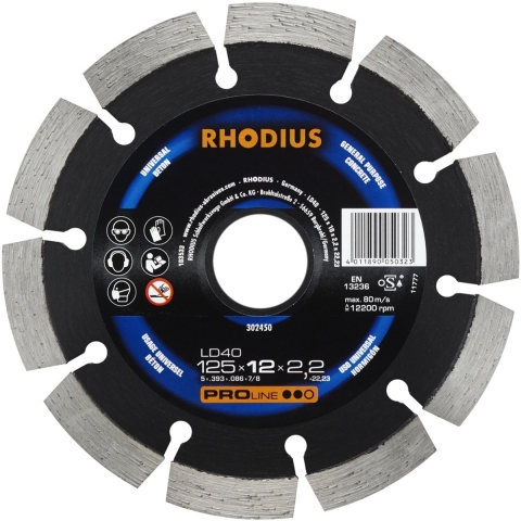 Rhodius 394137 LD 40 Diamanten doorslijpschijf Diameter 125 mm 1 stuk(s)