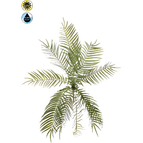 Fish bone fern bush UV 70 cm Emerald - Emerald