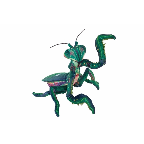 Wild Republic Bidsprinkhaan knuffel - groen - 50 cm - pluche - sprinkhaan - insecten -