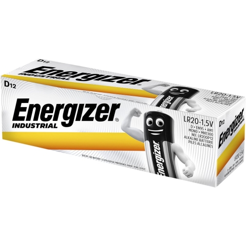Energizer Industrial LR20 D batterij (mono) Alkaline 1.5 V 12 stuk(s)