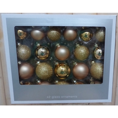 Kerstballen glas goud - Warentuin mix