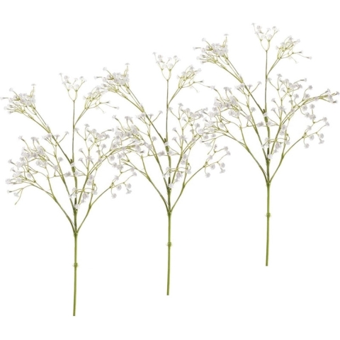 Kunstbloem Gipskruid - Set van 8x stuks - 68 cm - wit - losse tak - kunst zijdebloem - Gypsophila -