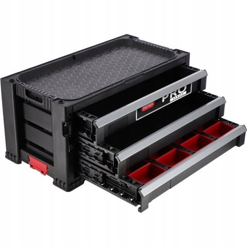 Keter Module Ladekast - 3 lades - 56,2x28,9x26,2cm - Zwart