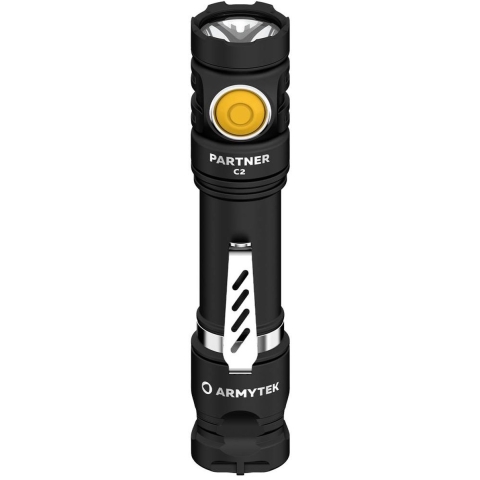 ArmyTek Partner C2 Magnet USB White Zaklamp werkt op een accu LED Met riemclip, Met holster 1100 lm 118 g