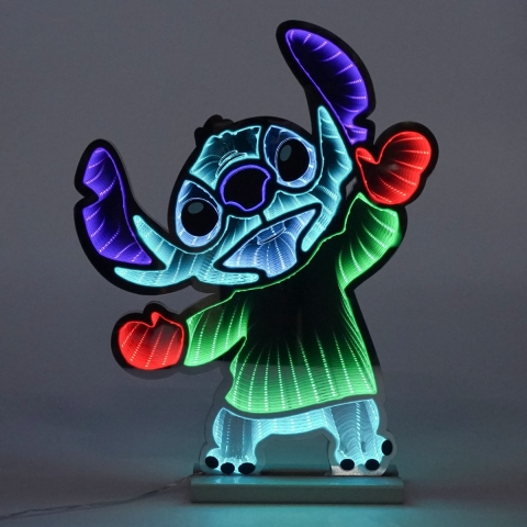 Verlichting decoratie spiegeleffect dansende Stitch 45 cm - Disney