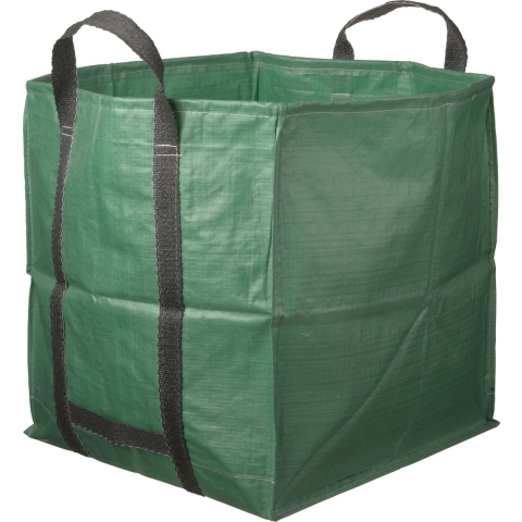 Tuinafvalzak - vierkant - opvouwbaar - groen - 148 liter -