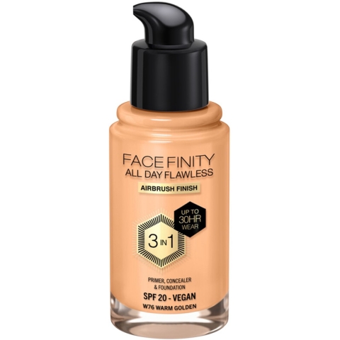2x Max Factor Facefinity All Day Flawless Foundation W76 Warm Golden 34 ml