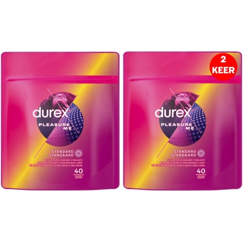 2x Durex Condooms Pleasure Me 40 stuks
