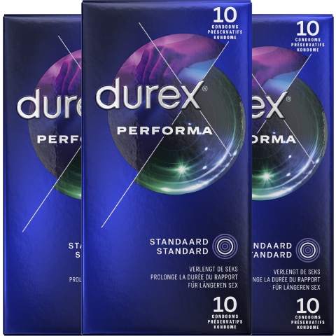 3x Durex Condooms Performa 10 stuks