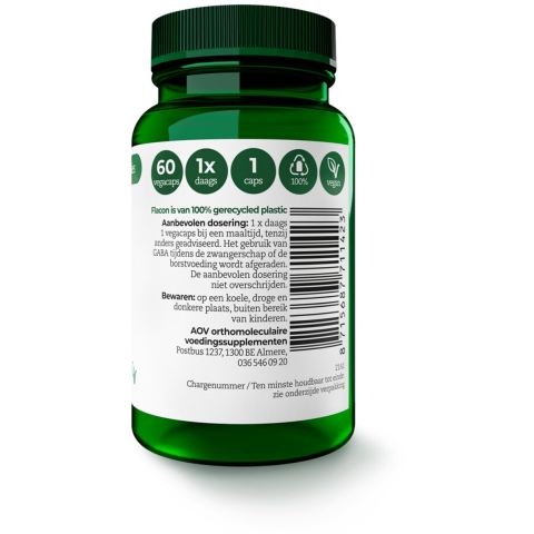 Gratis Verzending: 2x AOV 1142 GABA 60 vegacapsules