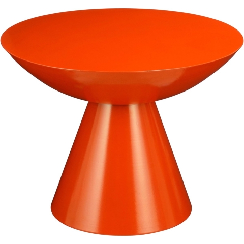 Mica Decorations Celise Bijzettafel - H44 xØ59 cm - Metaal - Oranje